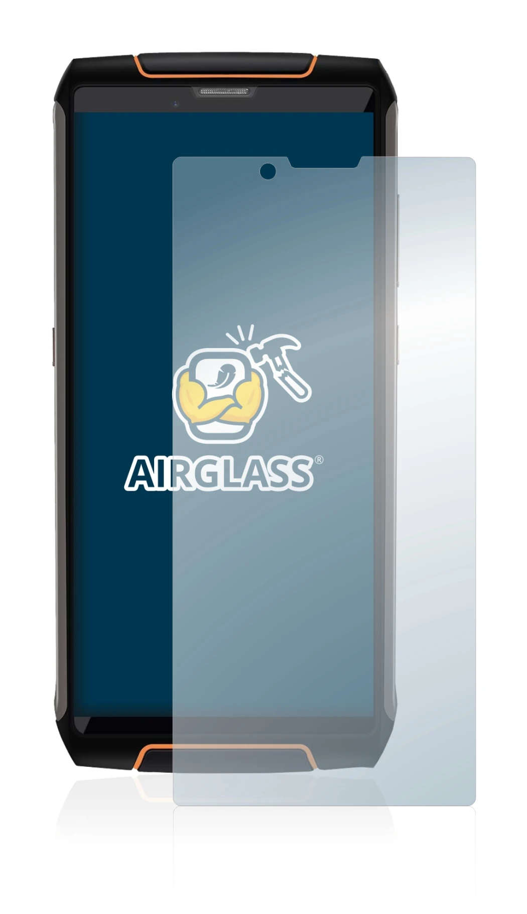 Abbildung des Geräts Cubot King Kong 3 mit einer Vielzahl des Displayschutzes.