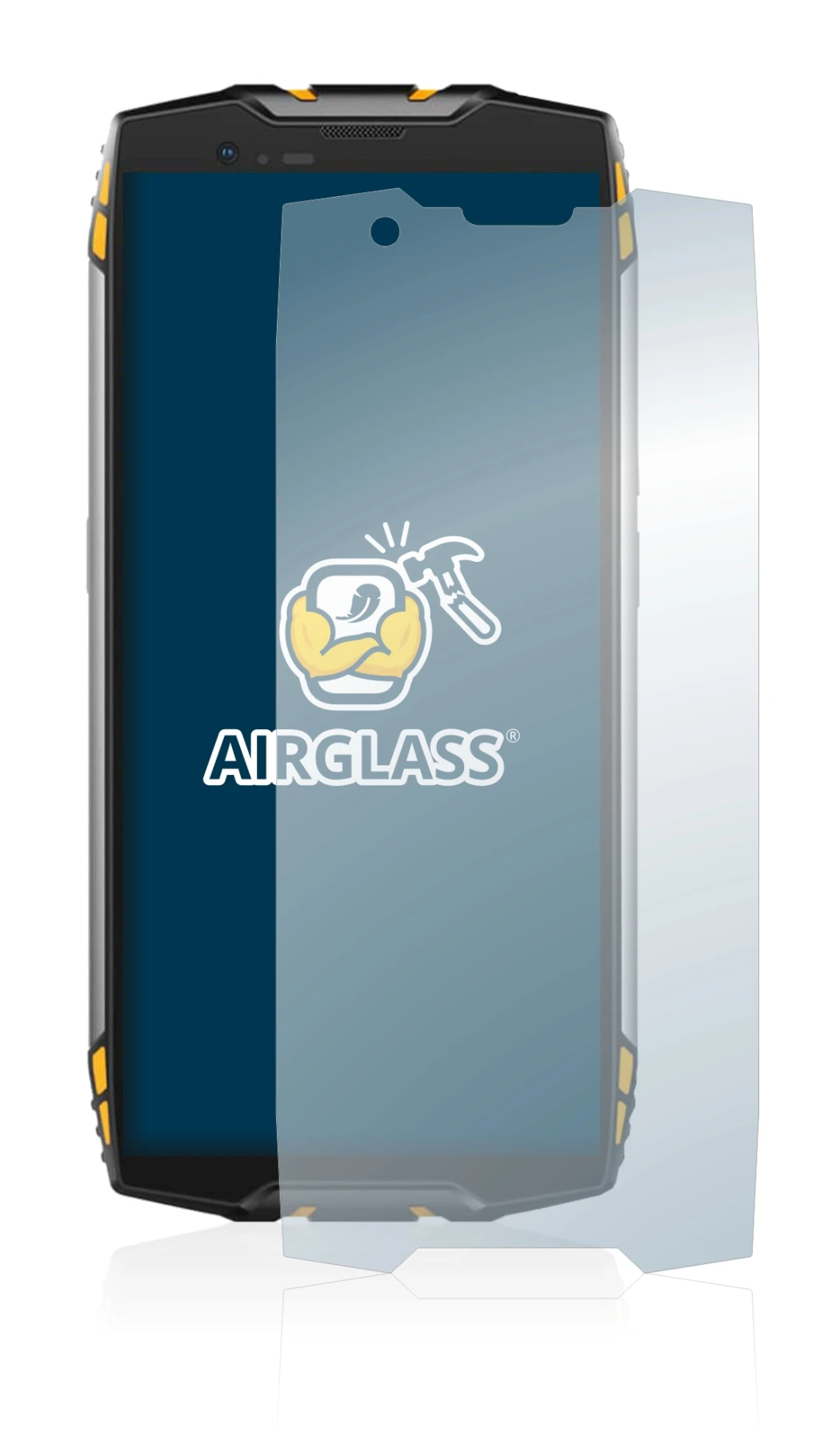 Abbildung des Geräts Blackview BV6800 Pro mit einer Vielzahl des Displayschutzes.