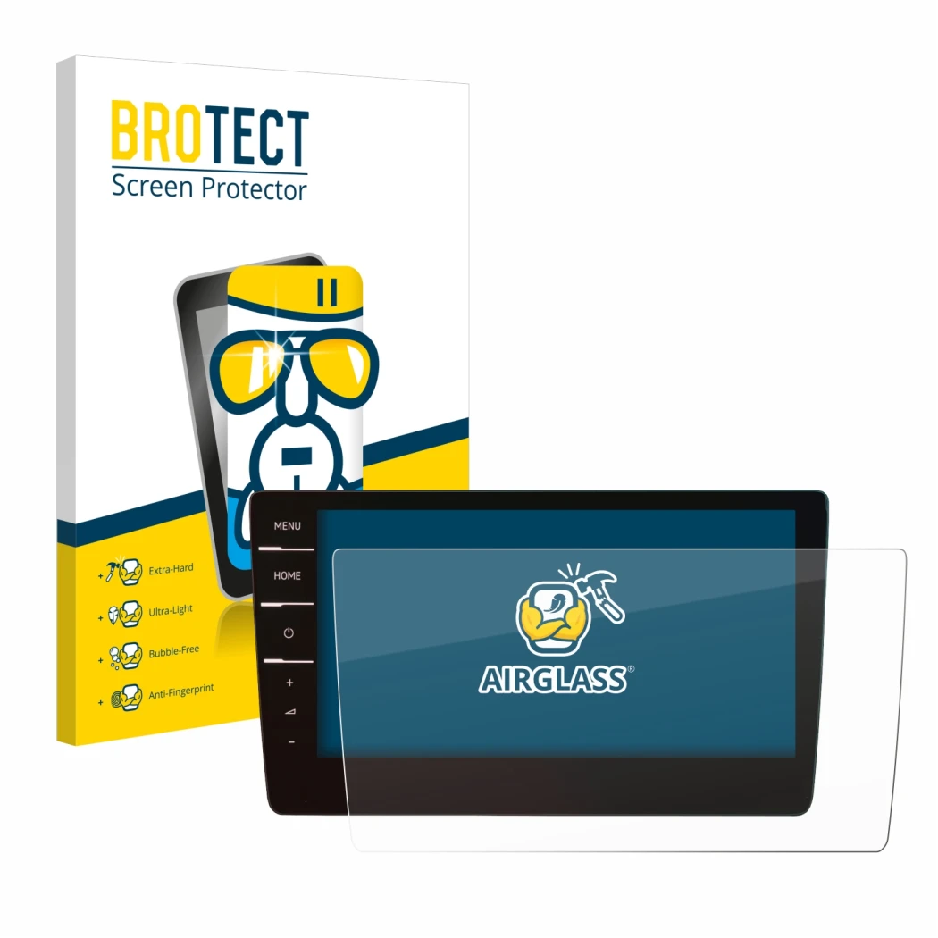 Vorderseite einer Produktverpackung mit dem Markenlogo BROTECT. Daneben ist das Gerät Volkswagen Arteon 2019 Discover Pro 9.2