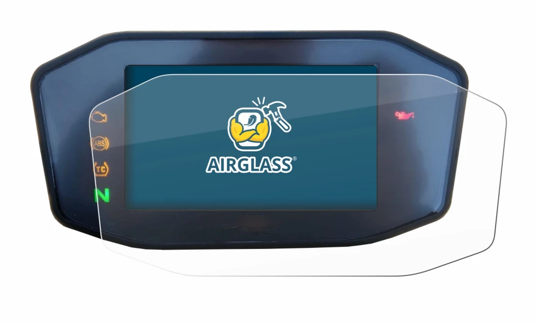 Abbildung des Geräts KTM 890 Duke R 2020 TFT Screen mit einer Vielzahl des Displayschutzes.