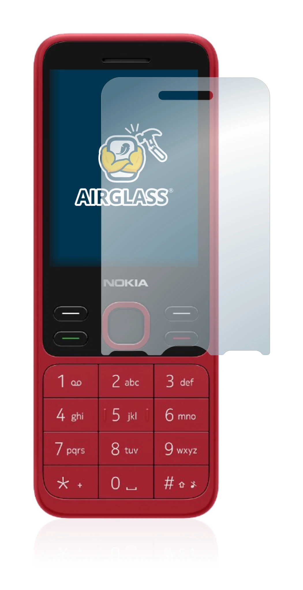 Abbildung des Geräts Nokia 150 2020 mit einer Vielzahl des Displayschutzes.