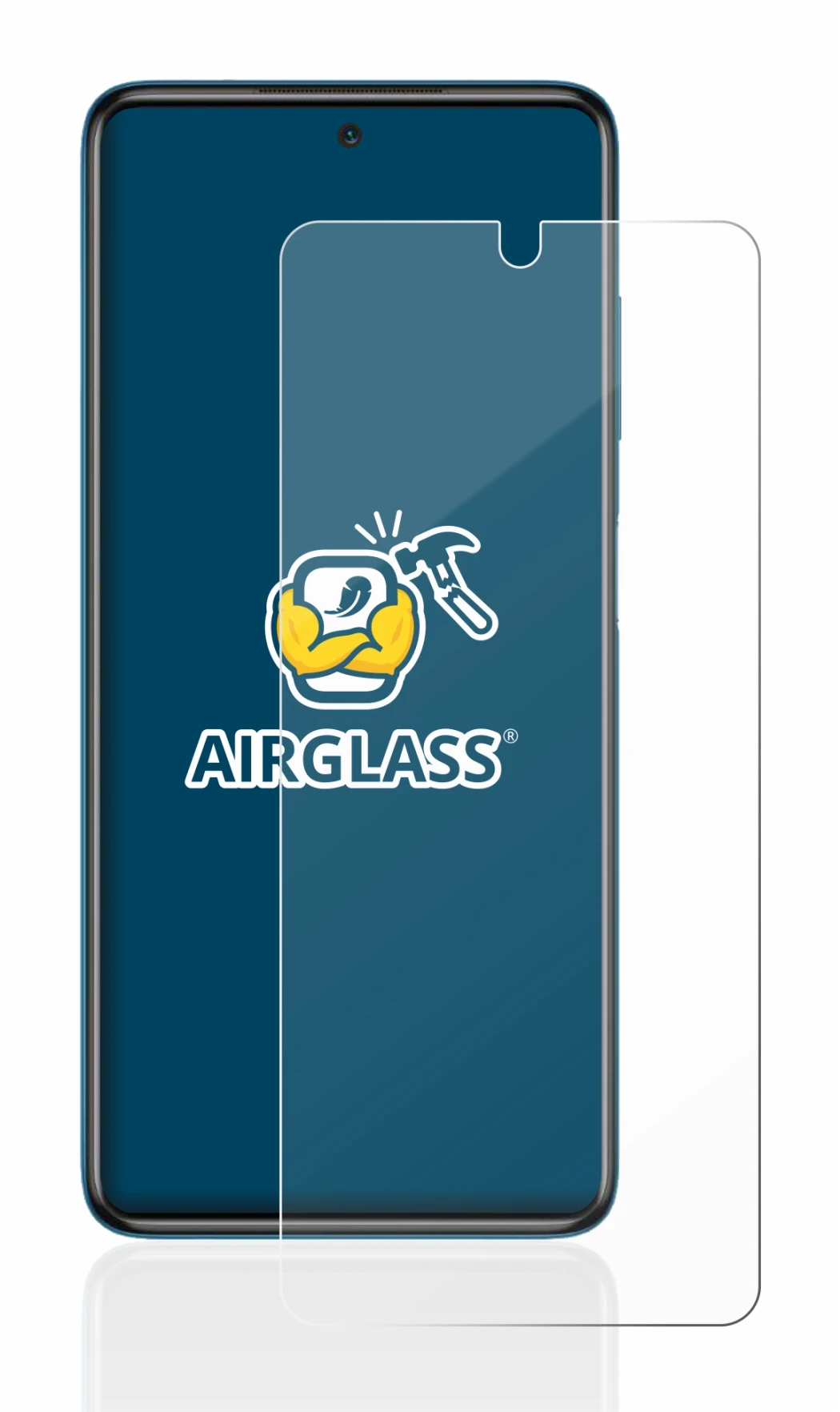 Abbildung des Geräts Xiaomi Poco X3 NFC mit einer Vielzahl des Displayschutzes.