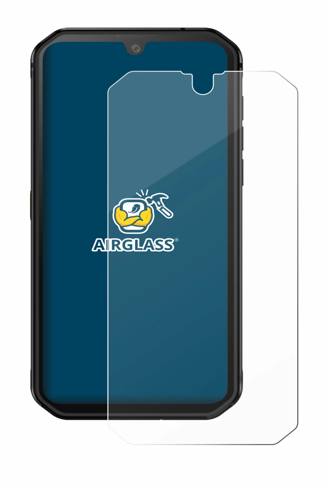 Abbildung des Geräts Blackview BV9900E mit einer Vielzahl des Displayschutzes.