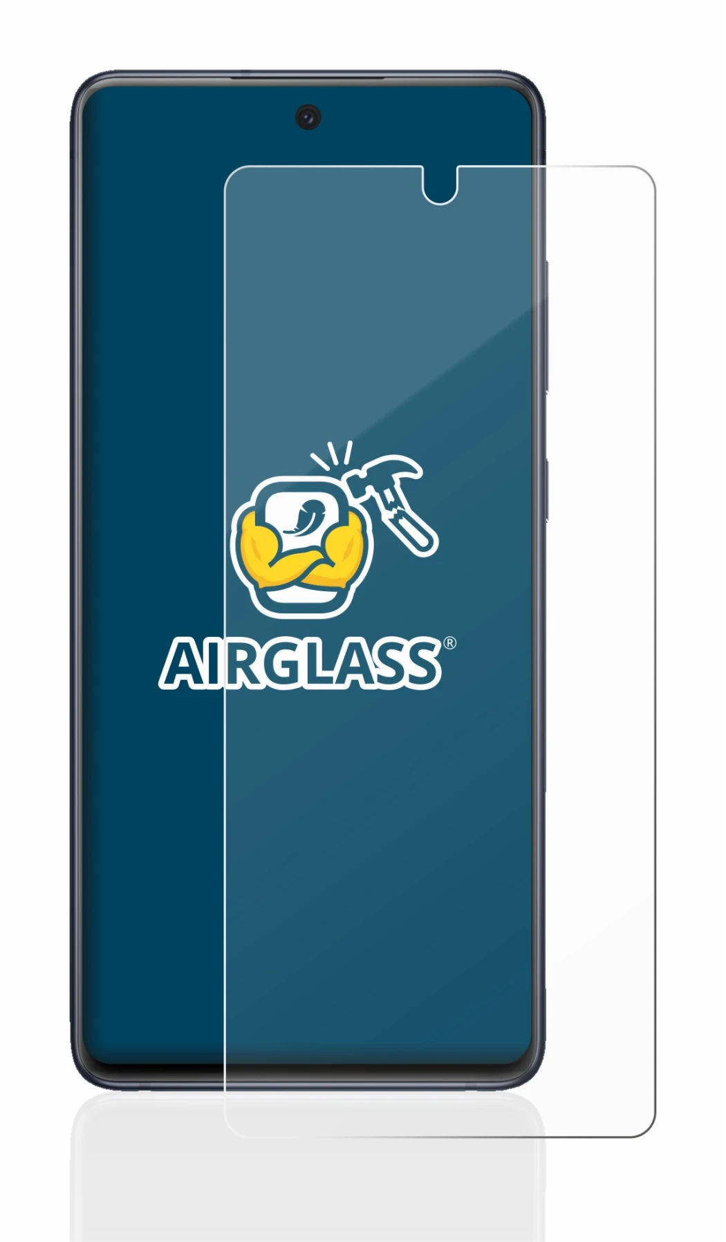 Abbildung des Geräts Samsung Galaxy S20 FE 5G mit einer Vielzahl des Displayschutzes.