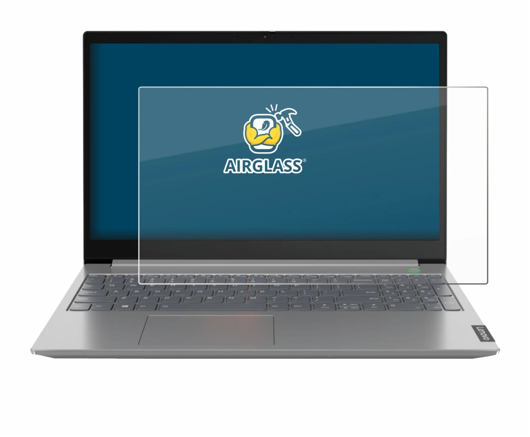 Abbildung des Geräts Lenovo ThinkBook 14 Gen 1 mit einer Vielzahl des Displayschutzes.