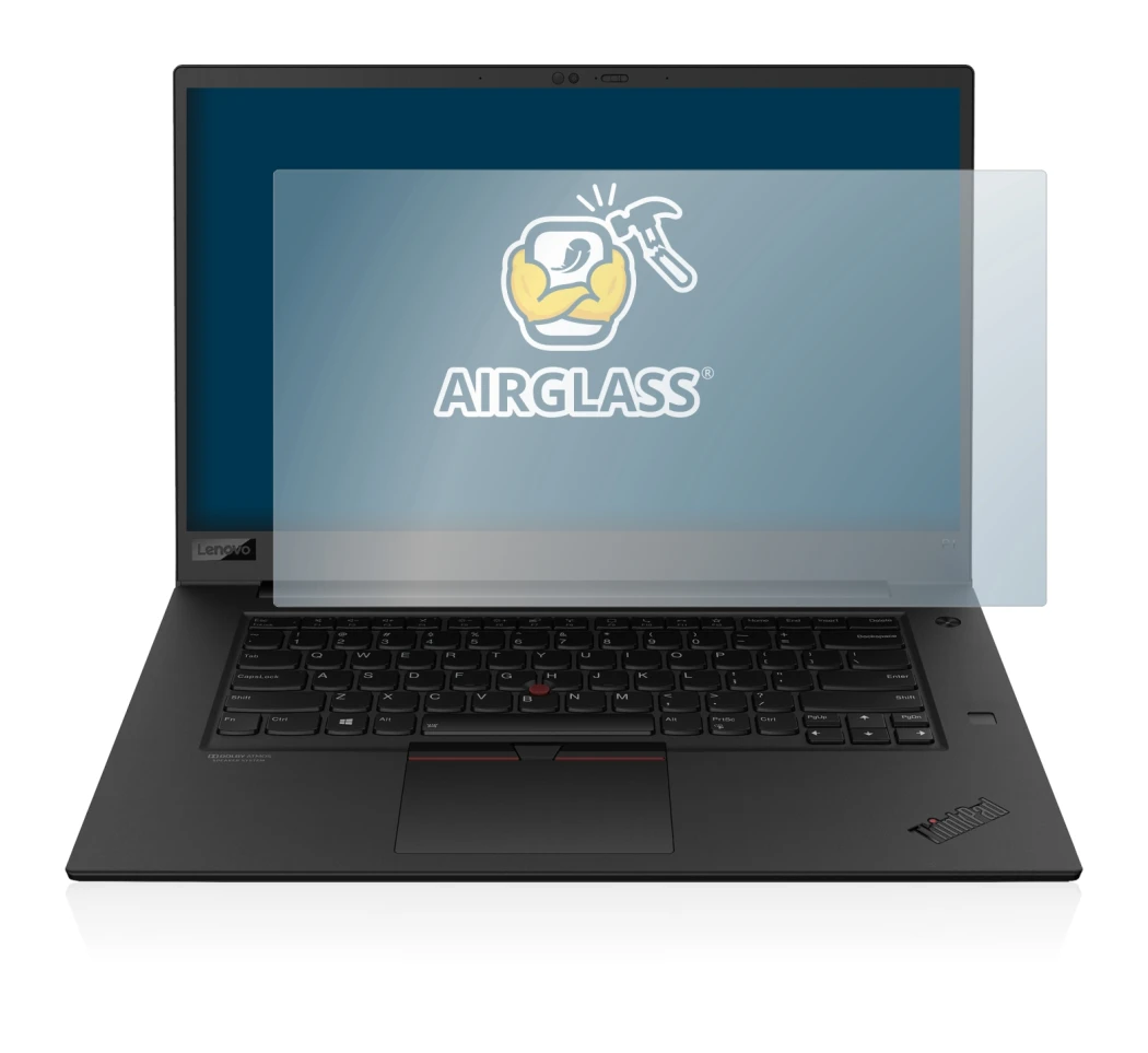 Abbildung des Geräts Lenovo ThinkPad P1 Gen 3 mit einer Vielzahl des Displayschutzes.