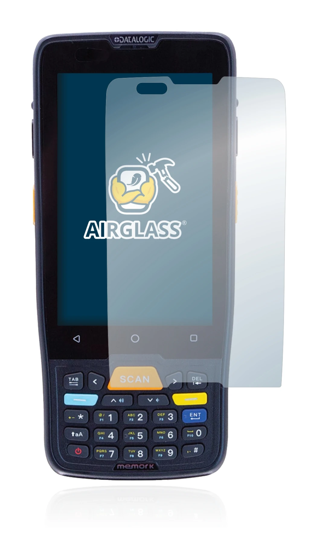Abbildung des Geräts Datalogic Memor K mit einer Vielzahl des Displayschutzes.