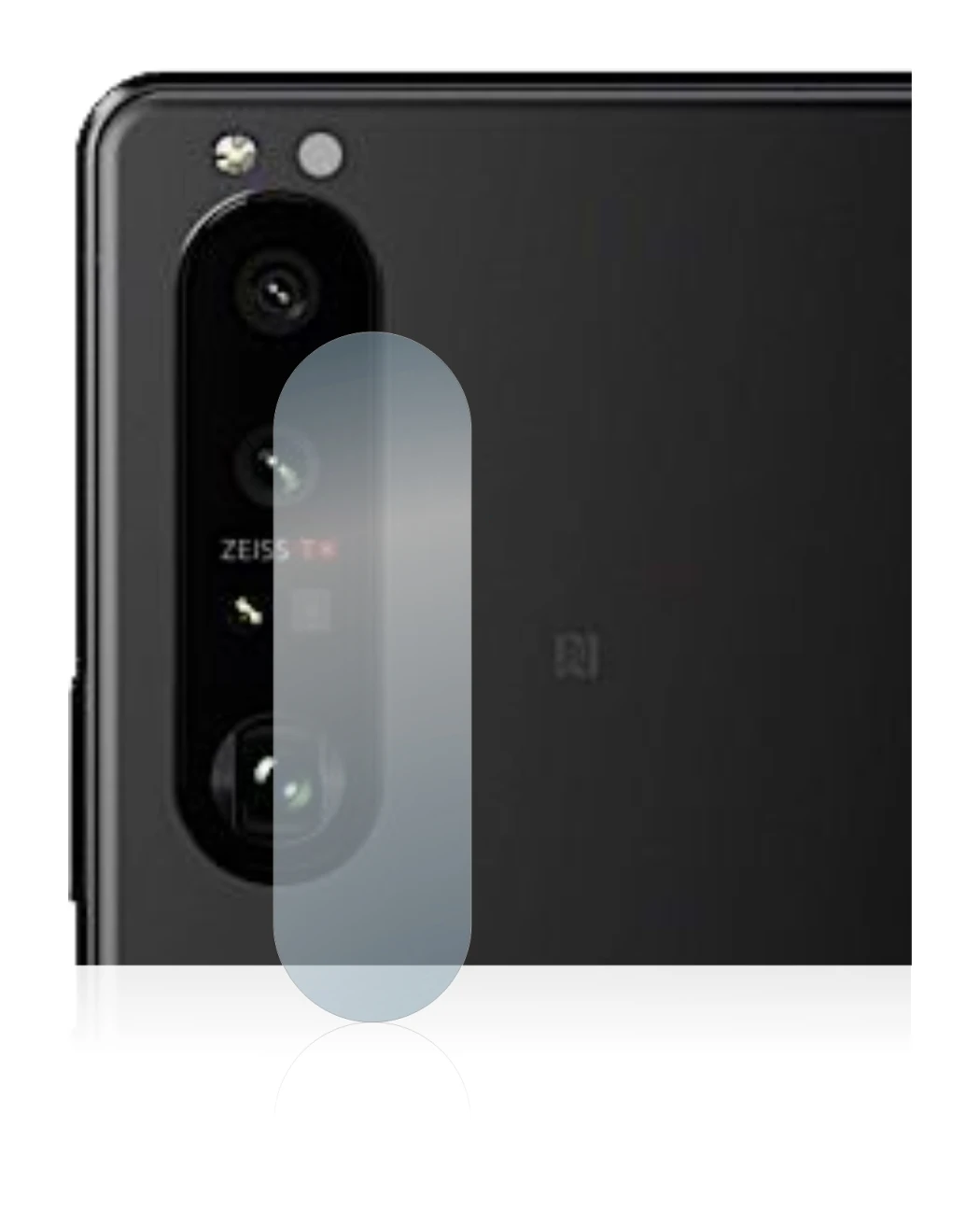 Abbildung des Geräts Sony Xperia 5 III (NUR Kameraschutz) mit einer Vielzahl des Displayschutzes.