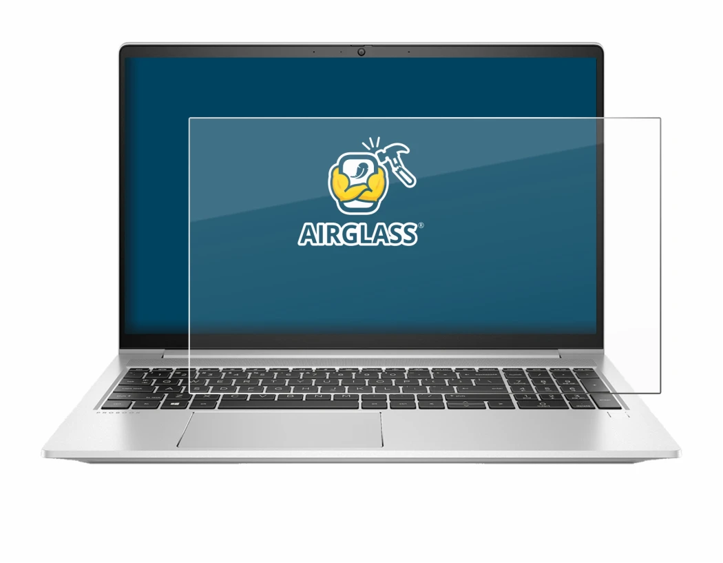 Abbildung des Geräts HP ProBook 450 G8 mit einer Vielzahl des Displayschutzes.