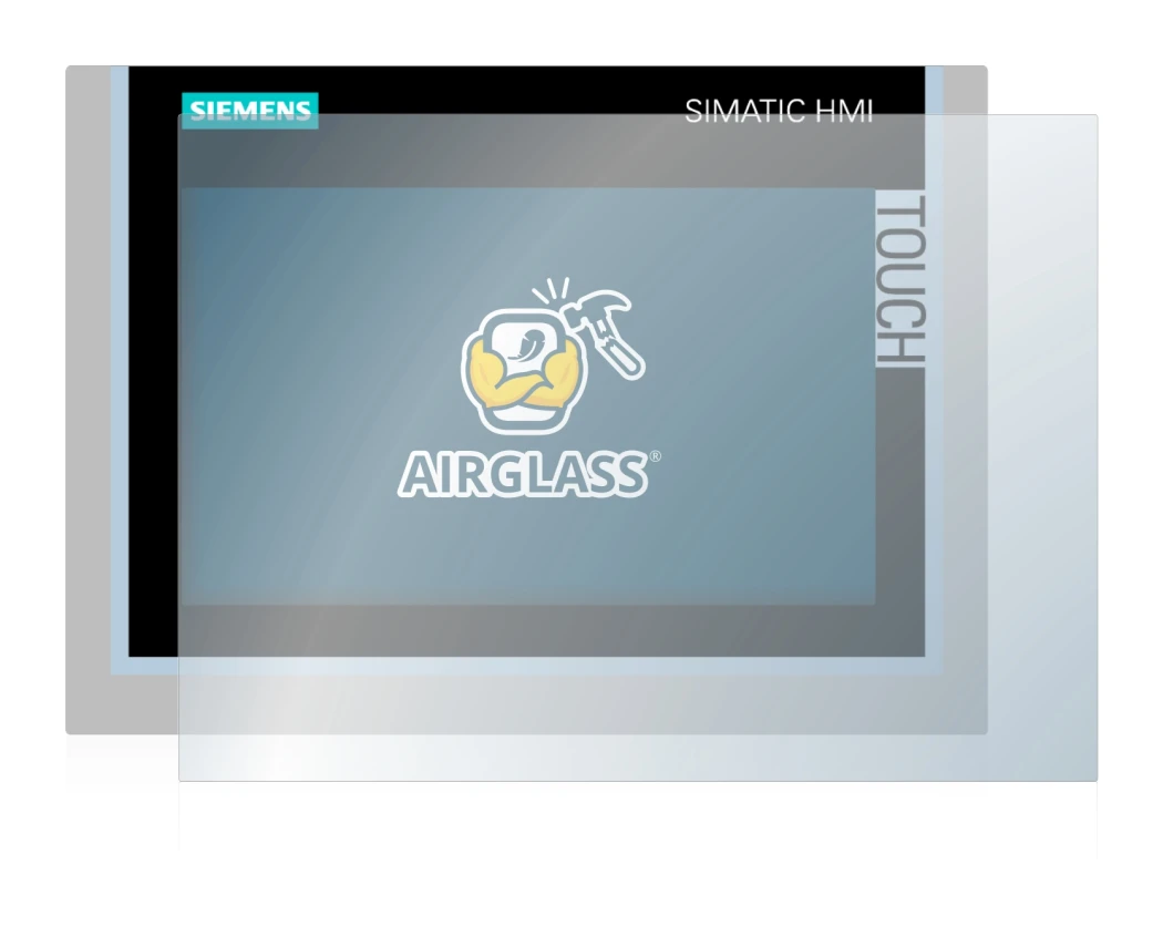 Abbildung des Geräts Siemens Simatic HMI TP700 Comfort mit einer Vielzahl des Displayschutzes.