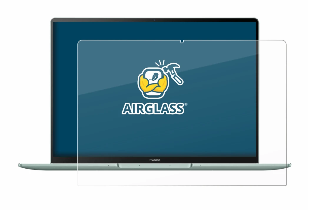 Abbildung des Geräts Huawei MateBook 14s mit einer Vielzahl des Displayschutzes.