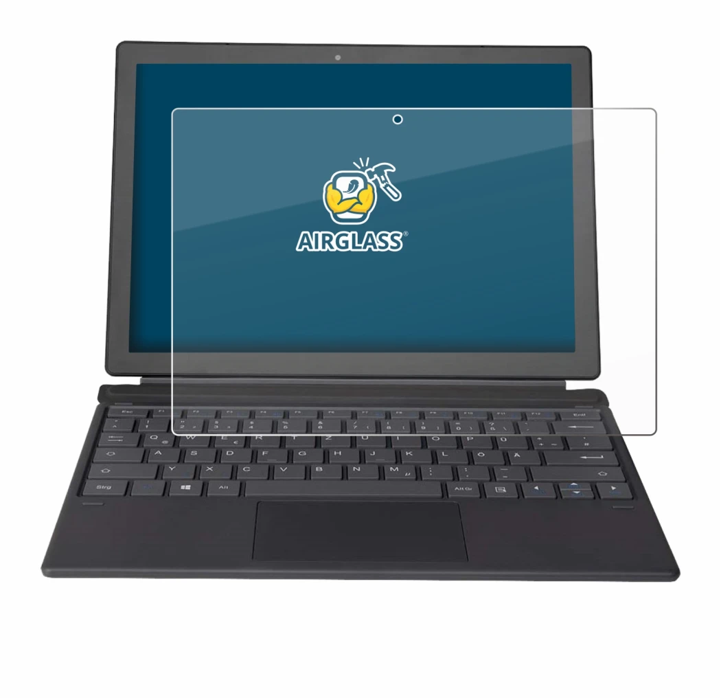 Abbildung des Geräts Wortmann Terra Pad 1262 mit einer Vielzahl des Displayschutzes.