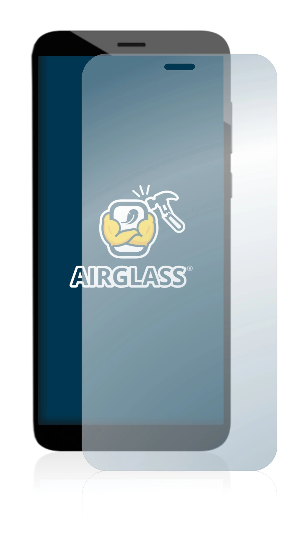 Abbildung des Geräts Pine64 PinePhone Pro Explorer Edition mit einer Vielzahl des Displayschutzes.