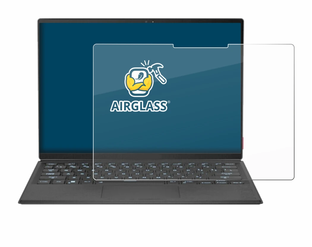 Abbildung des Geräts ASUS Rog Flow Z13 2022 mit einer Vielzahl des Displayschutzes.