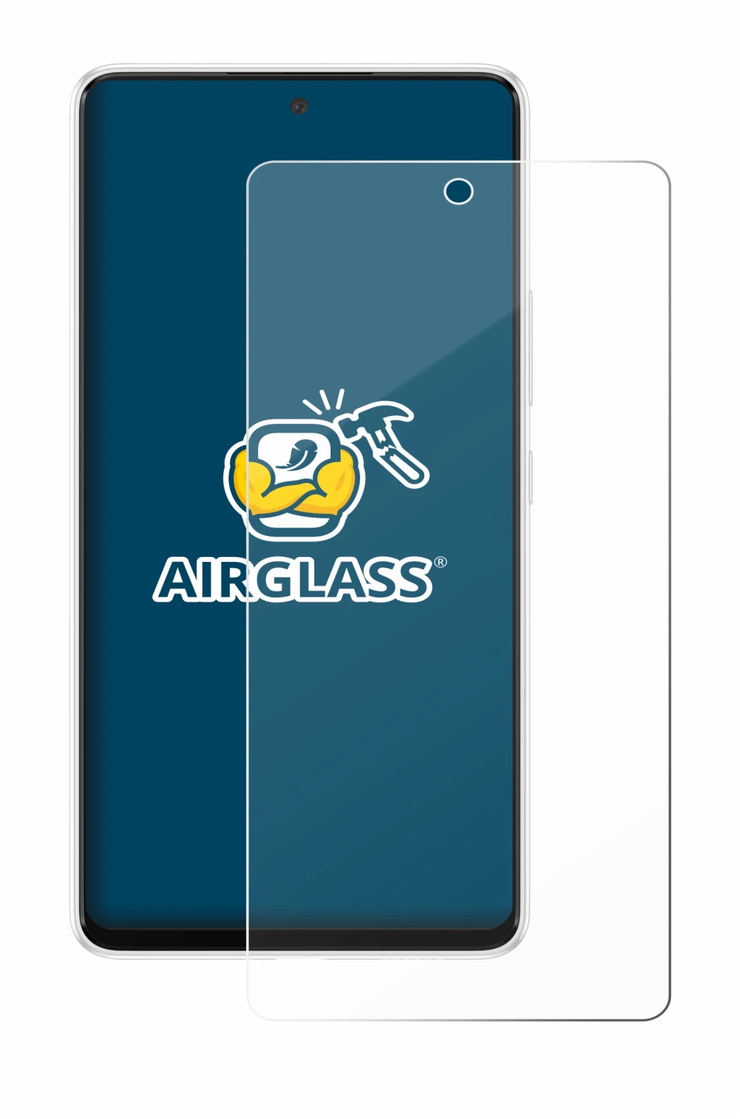 Abbildung des Geräts Samsung Galaxy A53 5G mit einer Vielzahl des Displayschutzes.