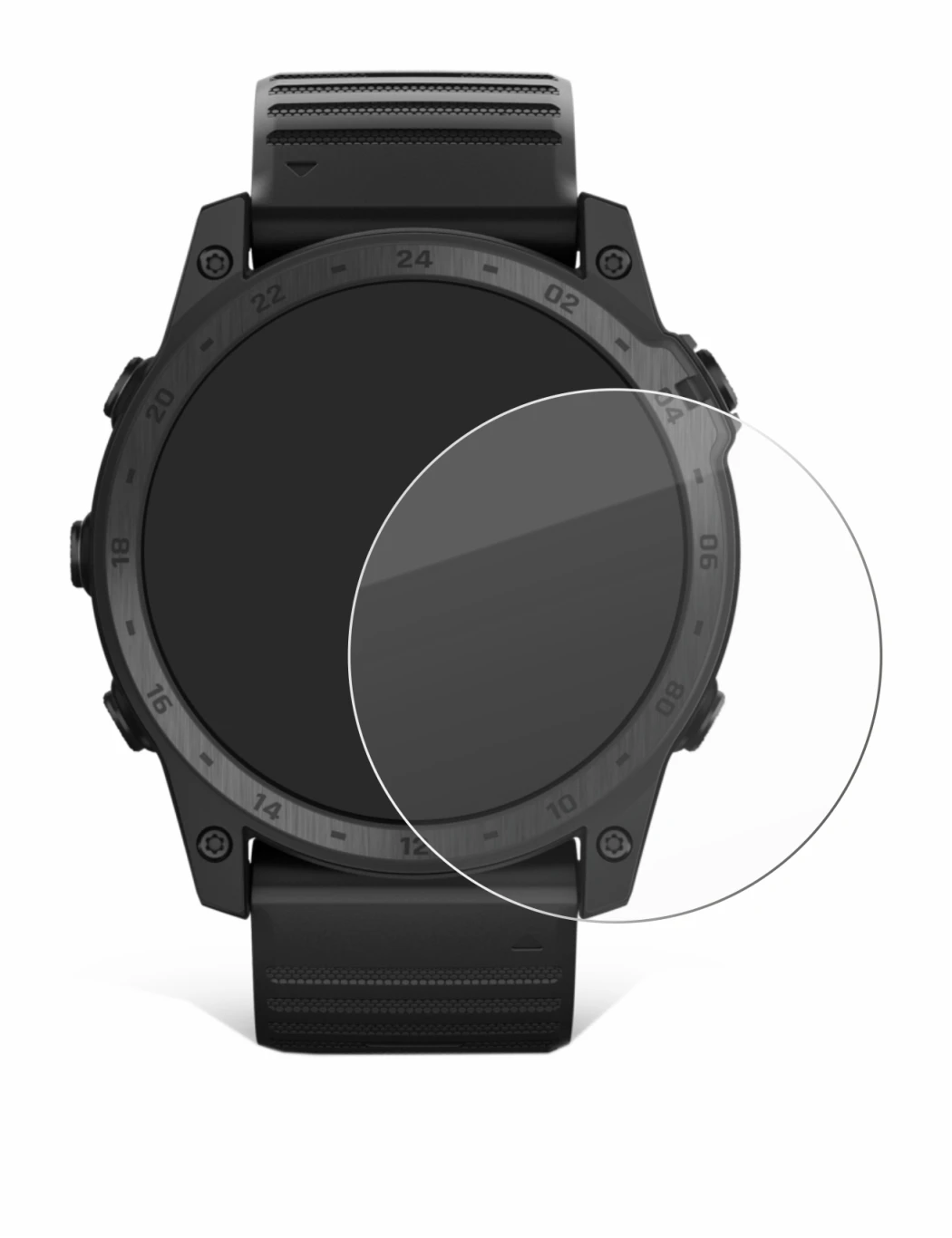Abbildung des Geräts Garmin Tactix 7 Pro Ballistics mit einer Vielzahl des Displayschutzes.