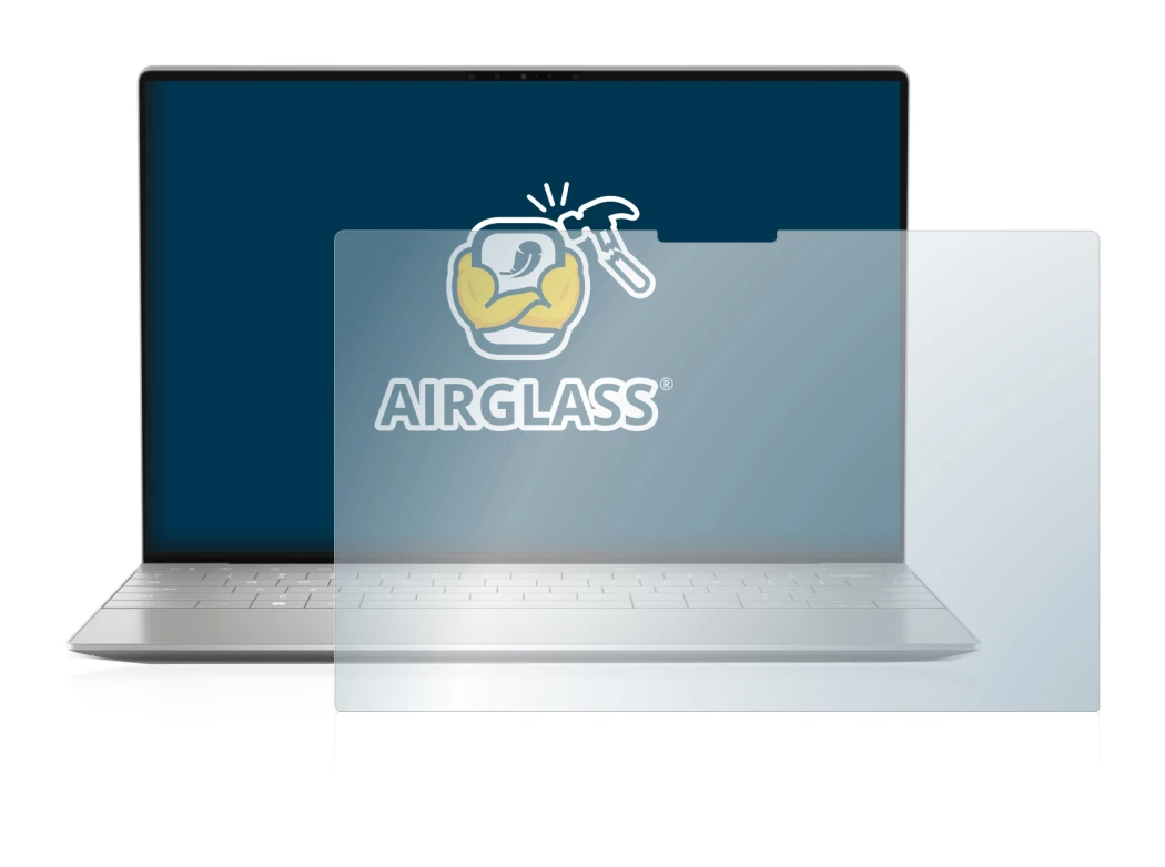 Abbildung des Geräts Dell XPS 13 Plus 9320 Touch mit einer Vielzahl des Displayschutzes.