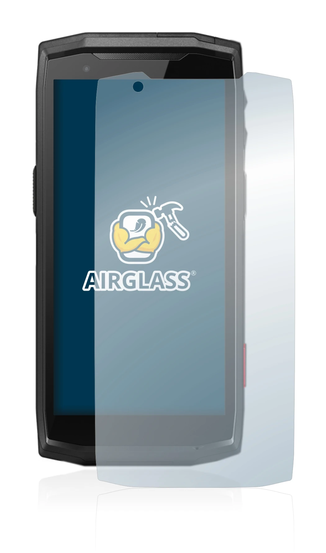 Abbildung des Geräts Crosscall Core-M5 mit einer Vielzahl des Displayschutzes.