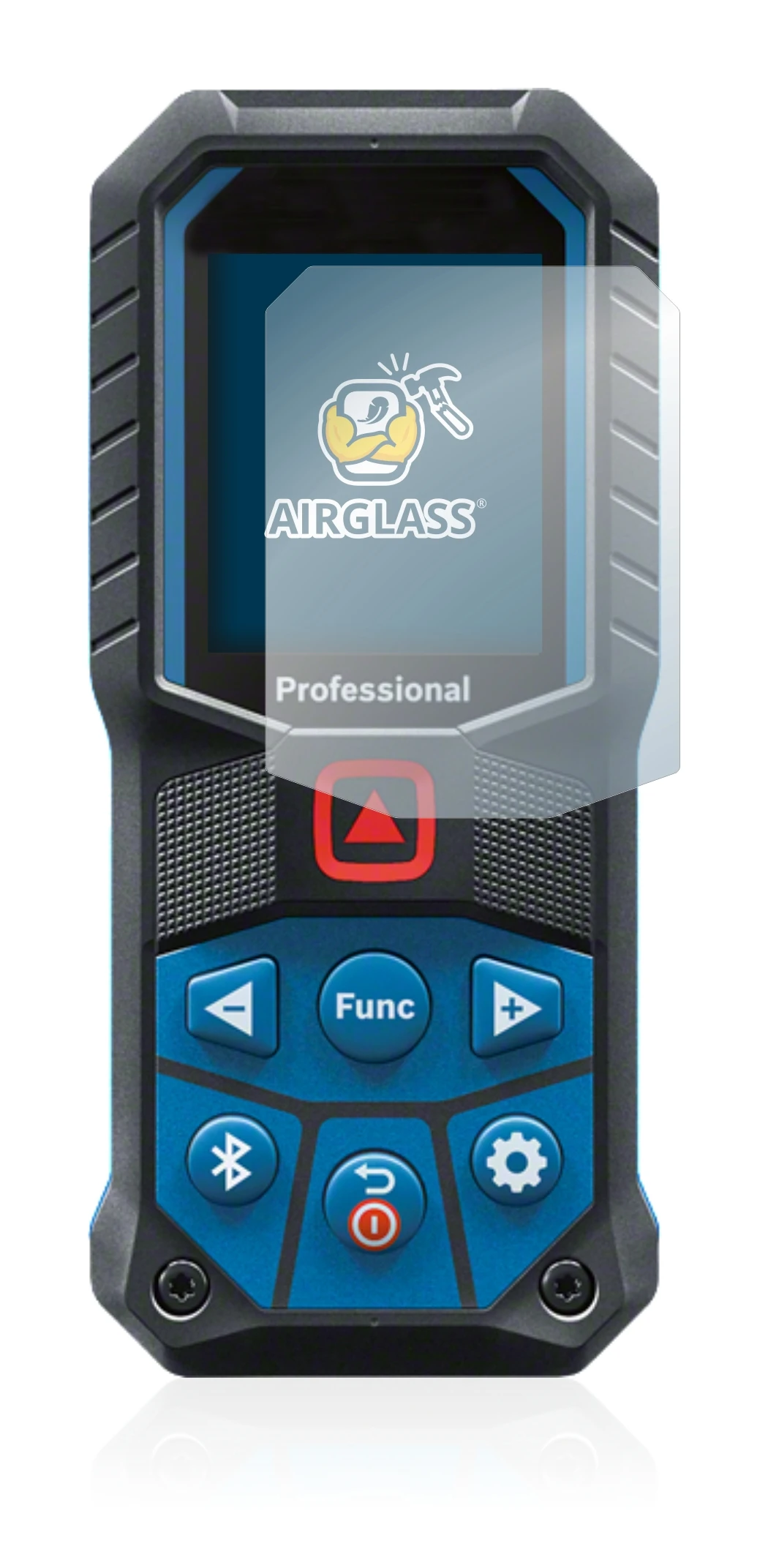 Abbildung des Geräts Bosch GLM 50-27 C mit einer Vielzahl des Displayschutzes.