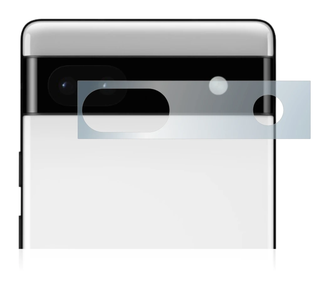 Abbildung des Geräts Google Pixel 6a (NUR Kameraschutz) mit einer Vielzahl des Displayschutzes.