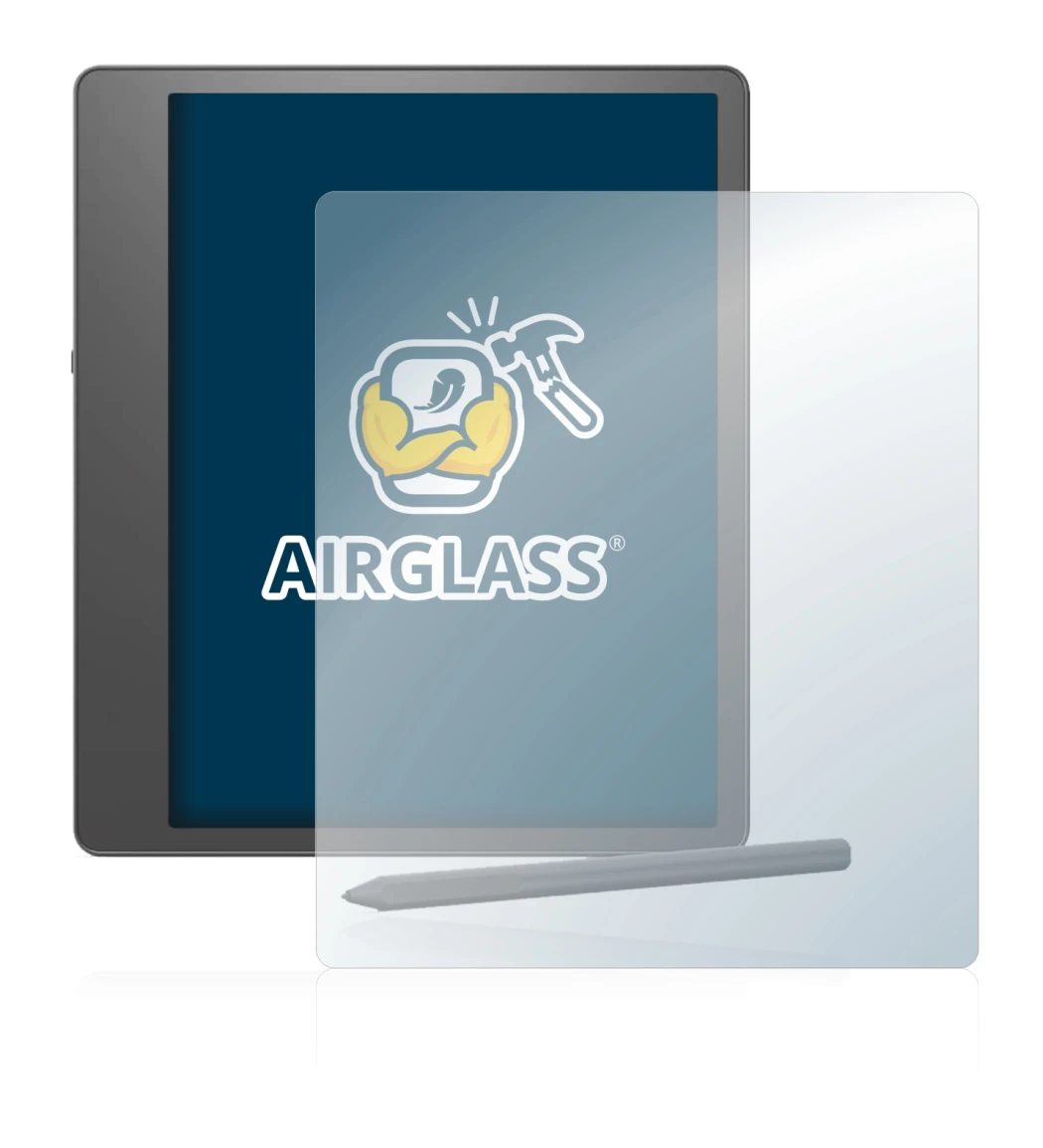 Abbildung des Geräts Amazon Kindle Scribe mit einer Vielzahl des Displayschutzes.