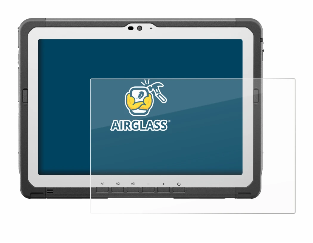 Abbildung des Geräts Panasonic Toughbook FZ-A3 mit einer Vielzahl des Displayschutzes.