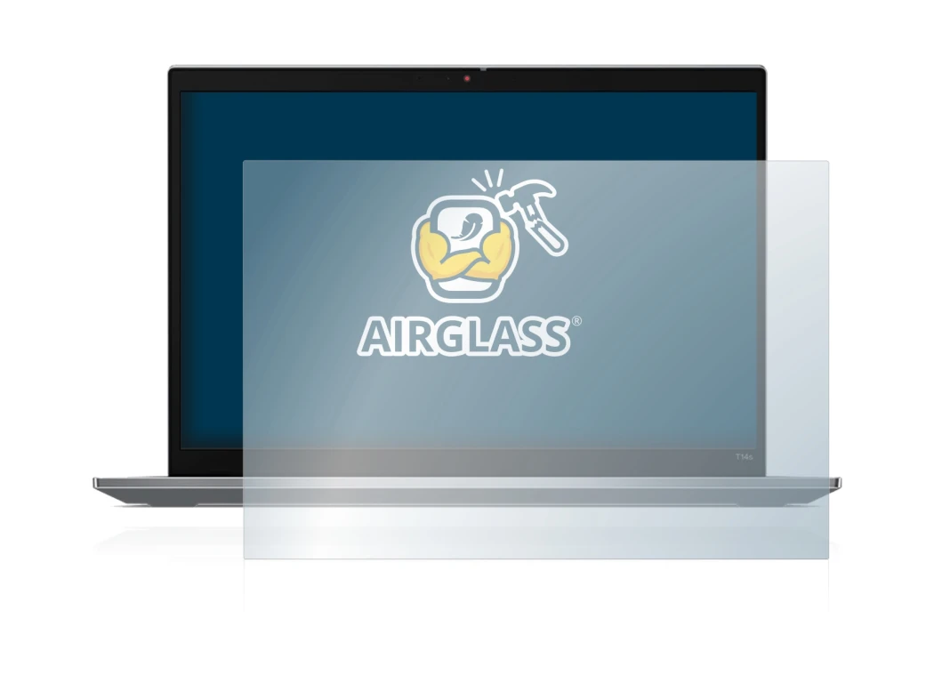 Abbildung des Geräts Lenovo ThinkPad T14s Gen 3 mit einer Vielzahl des Displayschutzes.