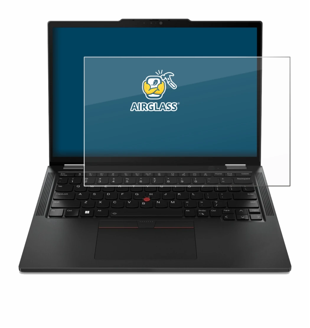 Abbildung des Geräts Lenovo ThinkPad X13 Gen 4 mit einer Vielzahl des Displayschutzes.