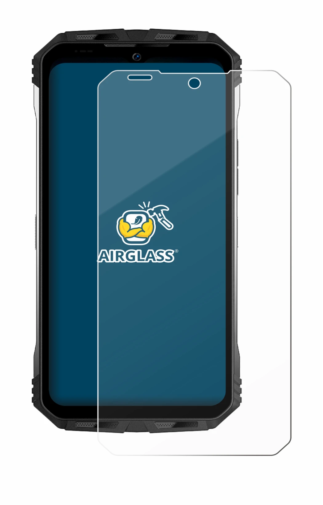 Abbildung des Geräts Doogee S100 Pro mit einer Vielzahl des Displayschutzes.