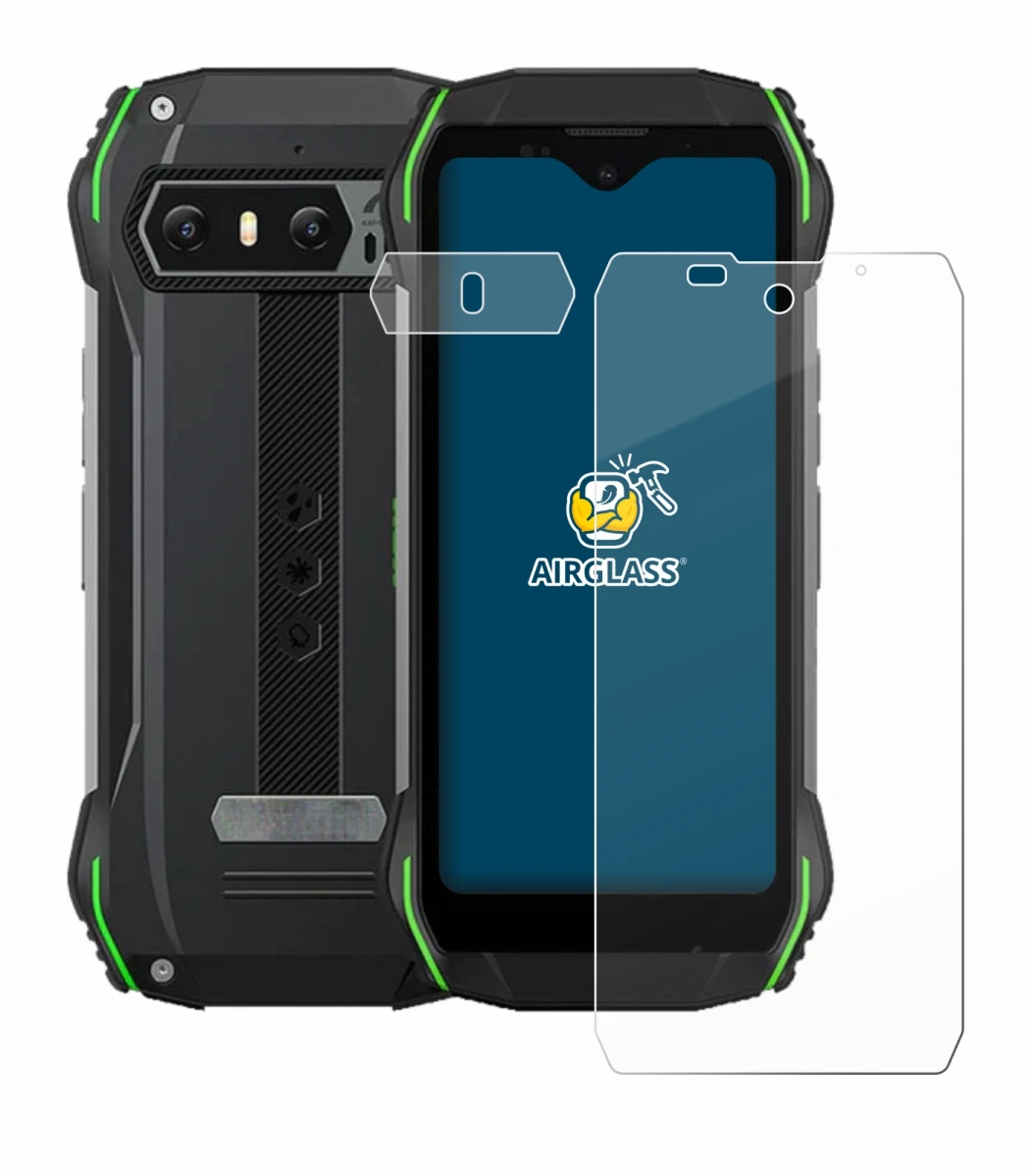 Abbildung des Geräts Blackview N6000 (Display+Kamera) mit einer Vielzahl des Displayschutzes.