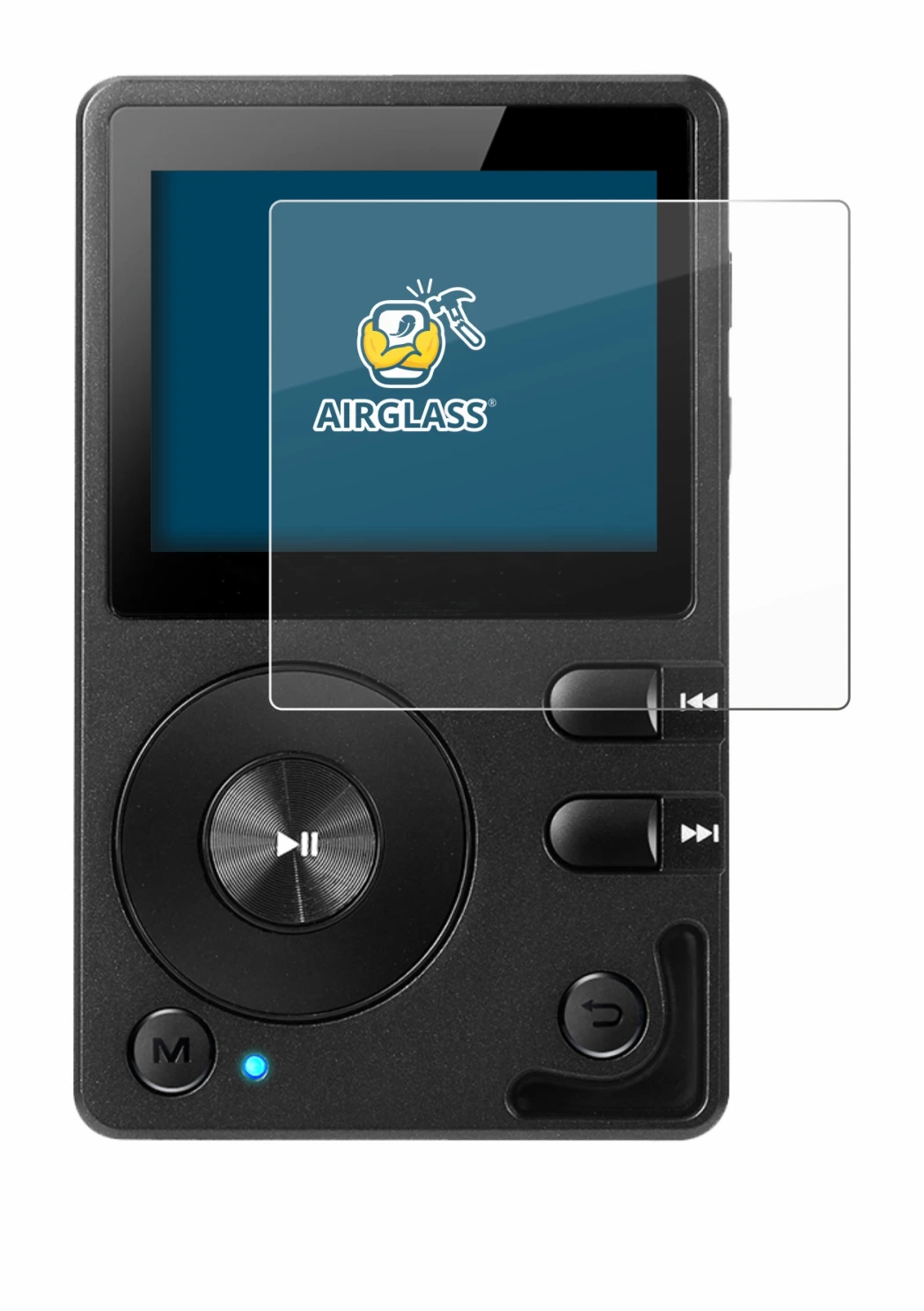 Abbildung des Geräts Hifi Walker H2 mit einer Vielzahl des Displayschutzes.