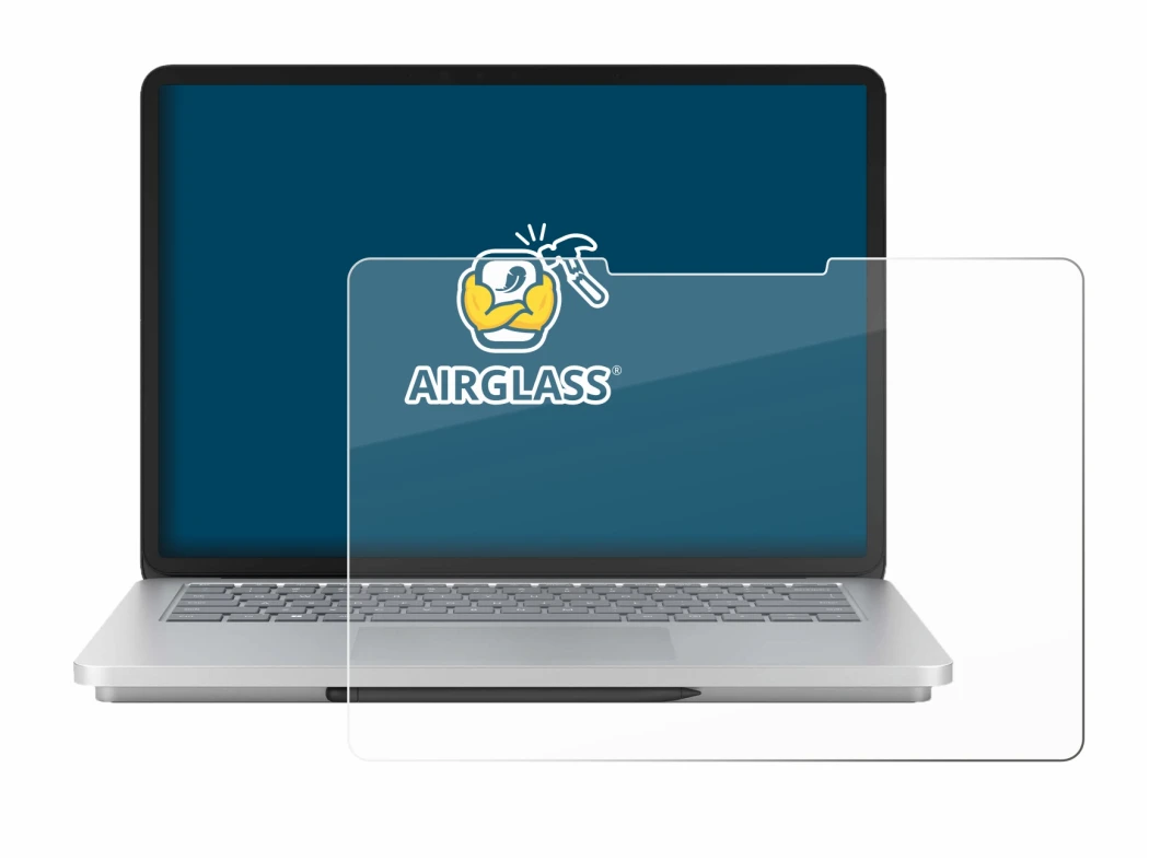 Abbildung des Geräts Microsoft Surface Laptop Studio 2 mit einer Vielzahl des Displayschutzes.