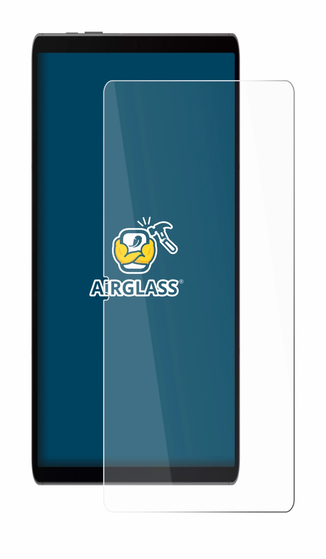 Abbildung des Geräts Samsung Galaxy Tab S9 FE mit einer Vielzahl des Displayschutzes.