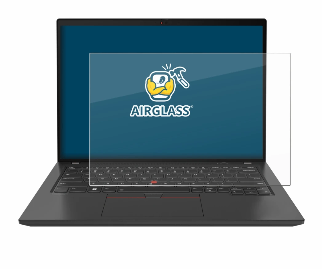 Abbildung des Geräts Lenovo ThinkPad T16 Gen 3 mit einer Vielzahl des Displayschutzes.