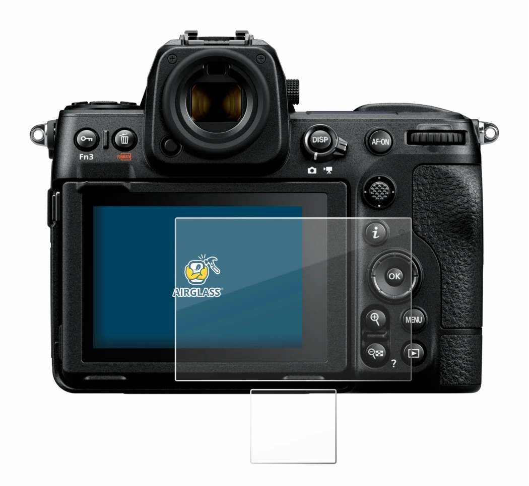 Abbildung des Geräts Nikon Z 8 (Display + Schulterdisplay) mit einer Vielzahl des Displayschutzes.
