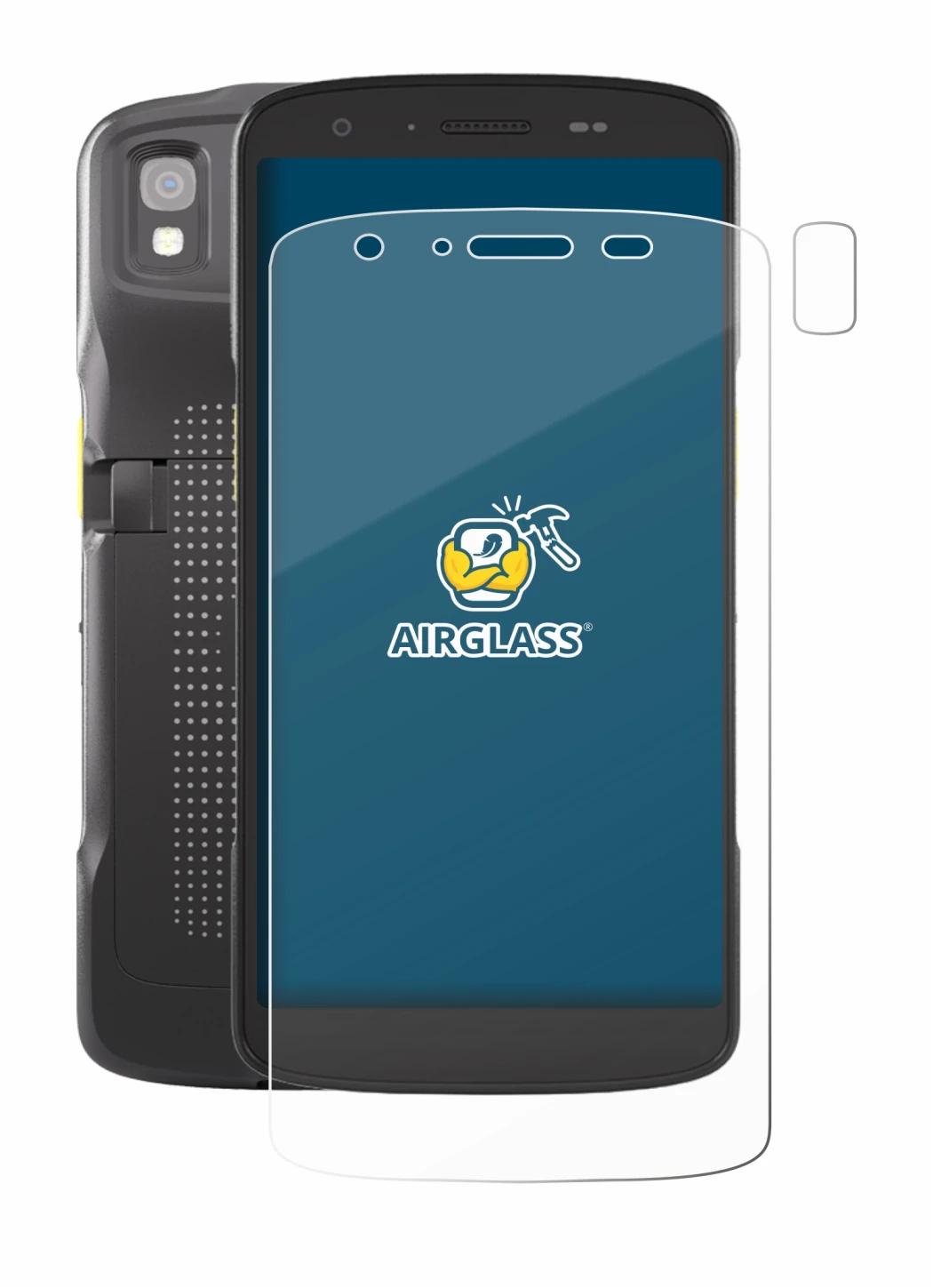 Abbildung des Geräts Zebra TC22 (Display+Kamera) mit einer Vielzahl des Displayschutzes.