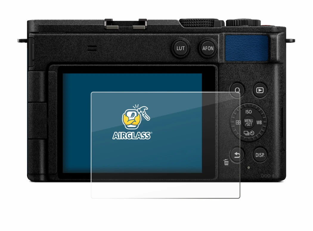 Abbildung des Geräts Panasonic Lumix DC-S9 mit einer Vielzahl des Displayschutzes.