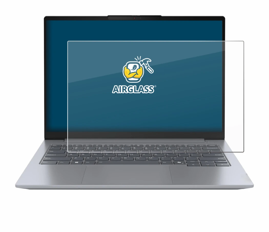 Abbildung des Geräts Lenovo ThinkBook 14 Gen 7 mit einer Vielzahl des Displayschutzes.