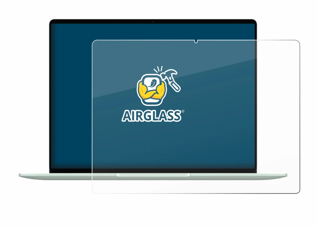 Abbildung des Geräts Huawei MateBook 14 2024 mit einer Vielzahl des Displayschutzes.