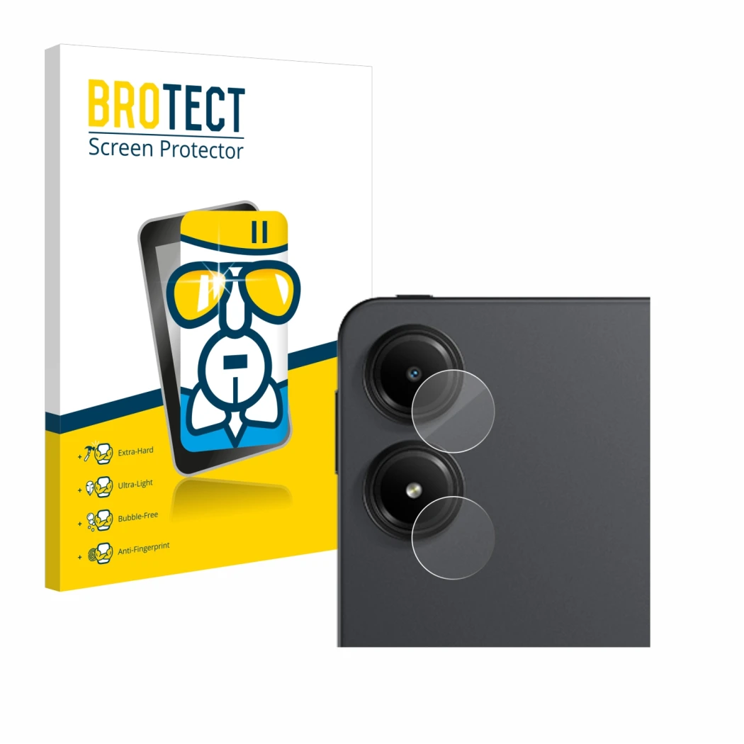 Vorderseite einer Produktverpackung mit dem Markenlogo BROTECT. Daneben ist das Gerät Xiaomi Redmi Pad Pro 5G (NUR Kameraschut