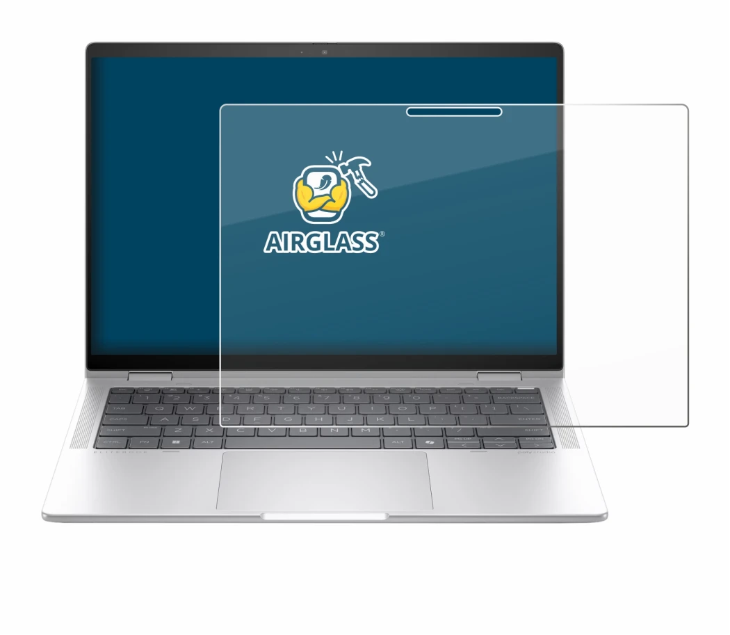 Abbildung des Geräts HP EliteBook x360 1040 14 G11 2-in-1 mit einer Vielzahl des Displayschutzes.