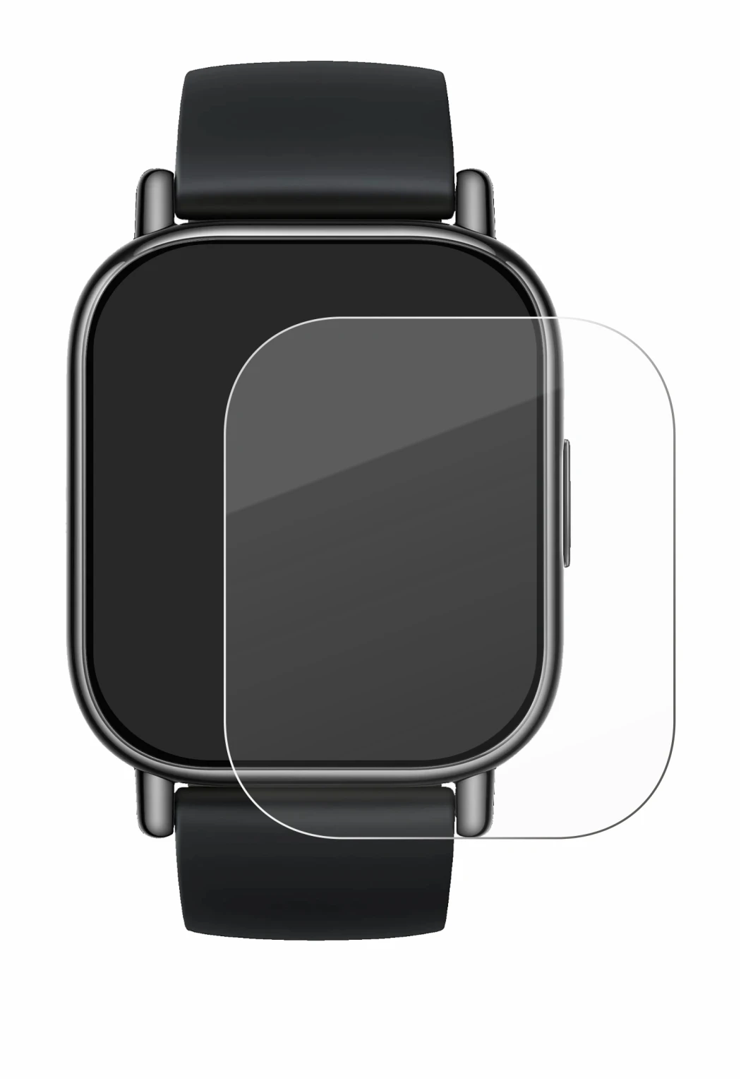 Abbildung des Geräts Xiaomi Redmi Watch 5 Lite mit einer Vielzahl des Displayschutzes.