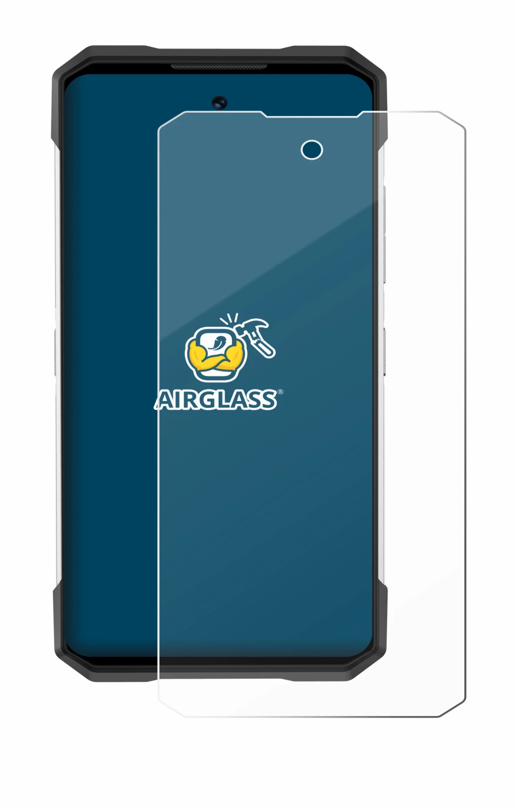 Abbildung des Geräts Doogee S200 mit einer Vielzahl des Displayschutzes.