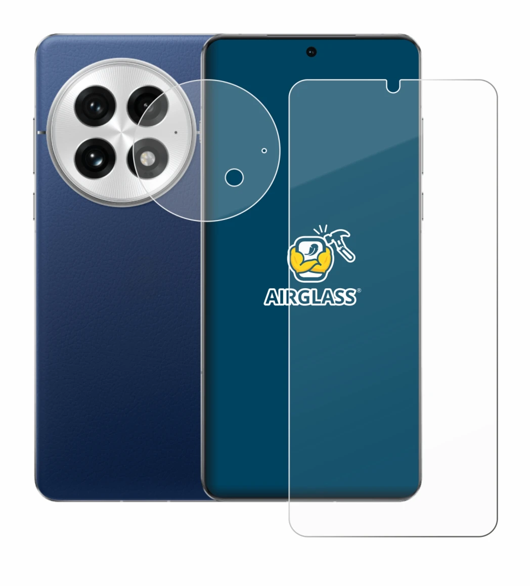 Abbildung des Geräts OnePlus 13 (Display+Kamera) mit einer Vielzahl des Displayschutzes.