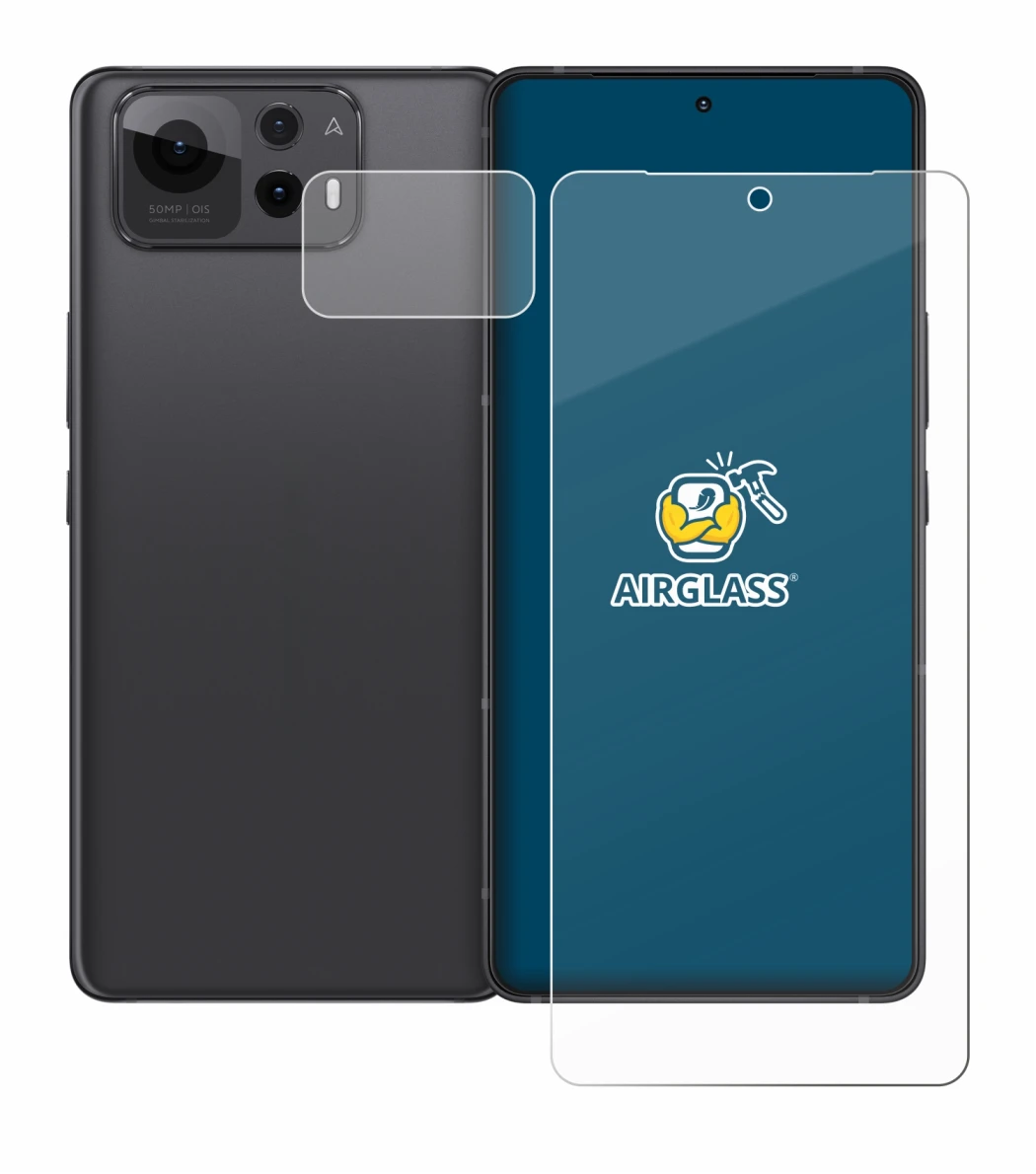 Abbildung des Geräts ASUS ZenFone 12 Ultra (Display+Kamera) mit einer Vielzahl des Displayschutzes.