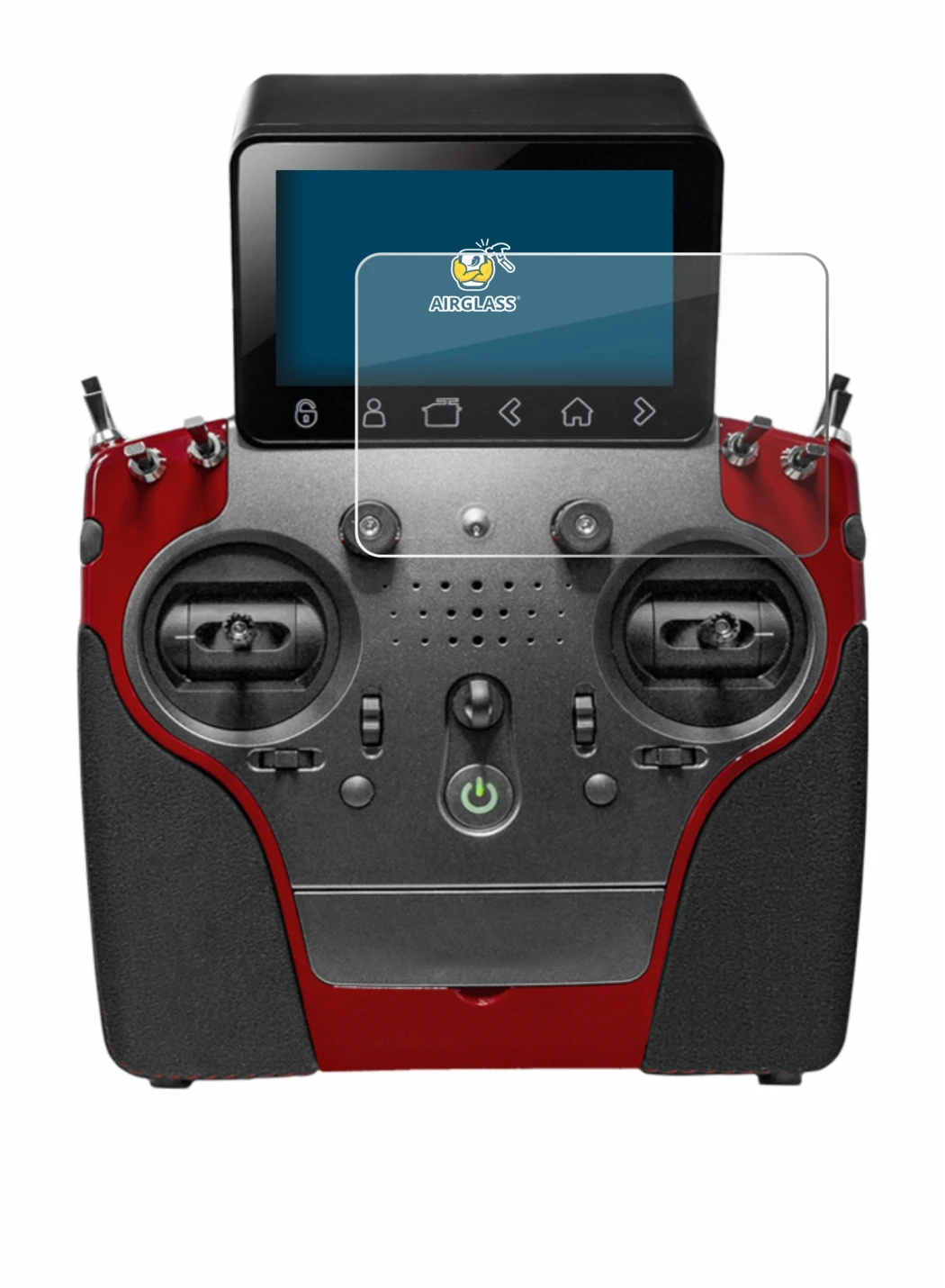 Abbildung des Geräts PowerBox Systems Atom mit einer Vielzahl des Displayschutzes.