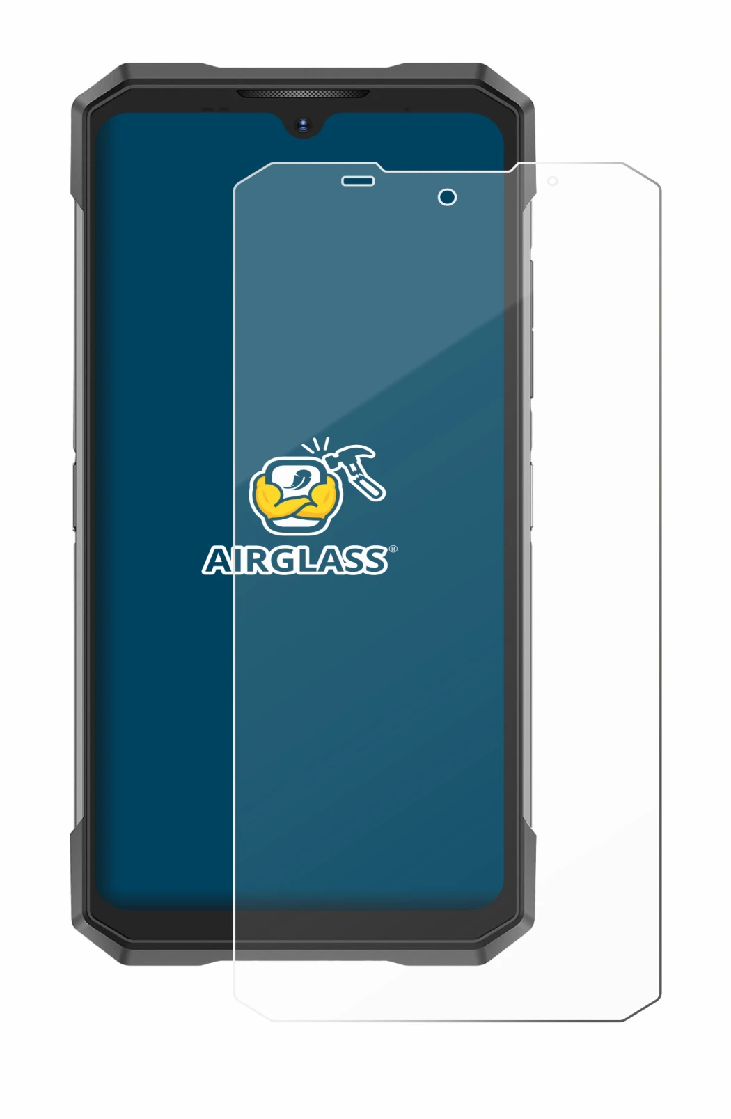 Abbildung des Geräts Doogee S200X mit einer Vielzahl des Displayschutzes.