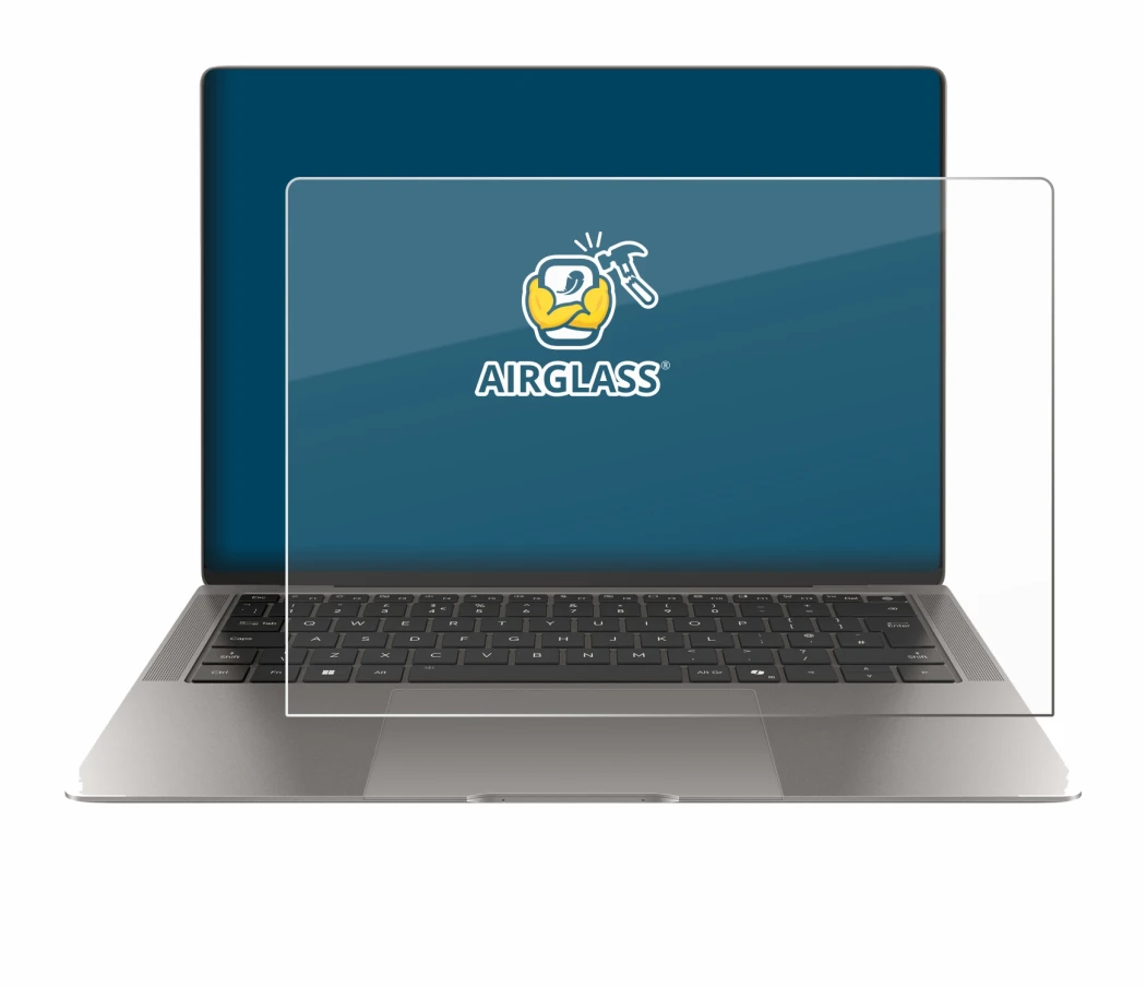 Abbildung des Geräts Honor MagicBook Art 14 mit einer Vielzahl des Displayschutzes.