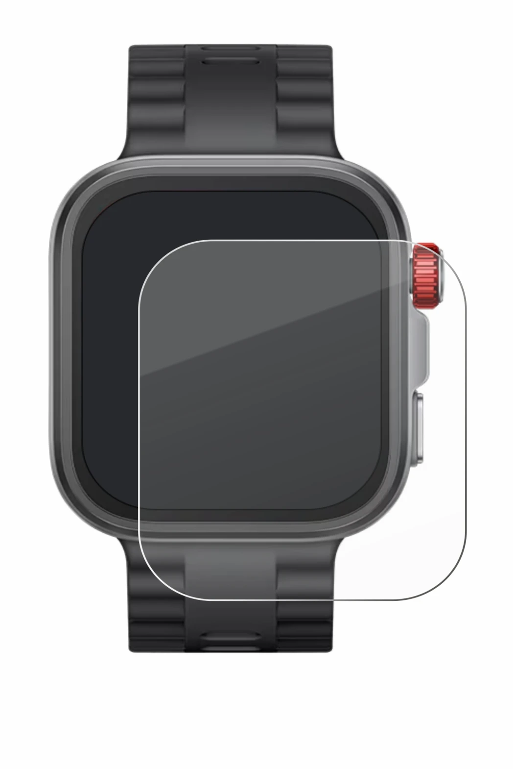 Abbildung des Geräts Huawei Watch Fit 4 Pro mit einer Vielzahl des Displayschutzes.