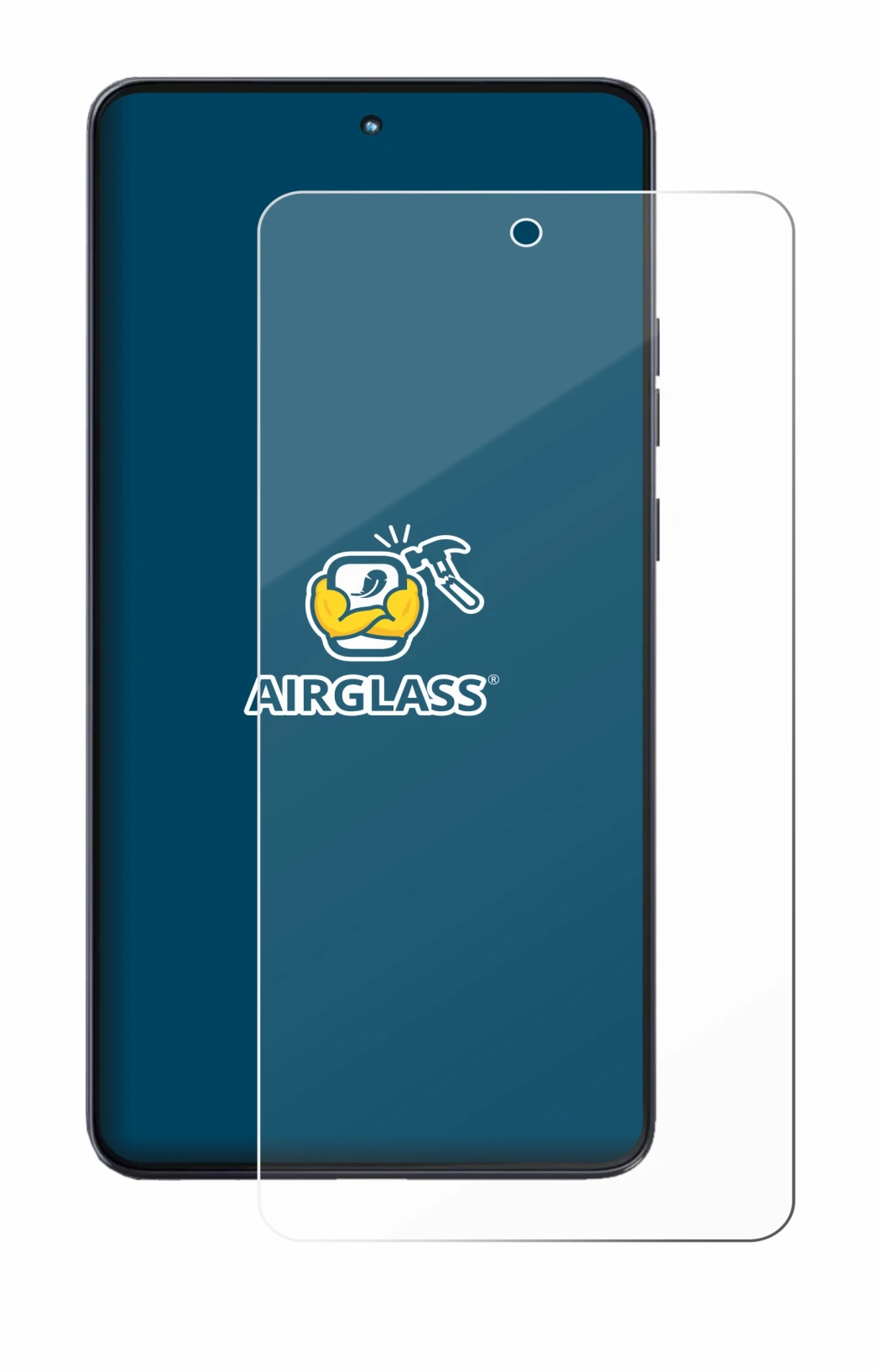 Abbildung des Geräts Motorola Moto G86 mit einer Vielzahl des Displayschutzes.
